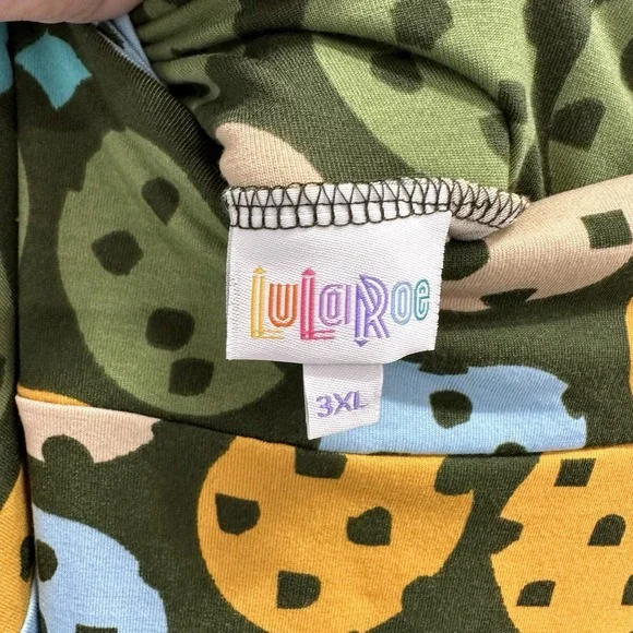 LuLaRoe Sz 3XL Simply Comfortable Fold Over Waist Skirt Bundle Multicolor Casual - Picture 4 of 10